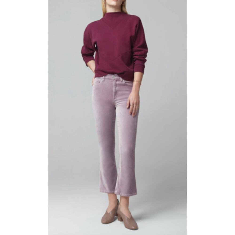 Citizens of Humanity Demy Cropped‎ Flare Jeans Womens 28 Amethyst Velvet NEW